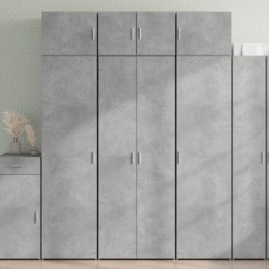 vidaXL Vysoká skrinka sivá 70x42,5x185 cm kompozitné drevo