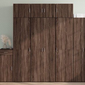 vidaXL Vysoká skrinka hnedý dub 70x42,5x185 cm kompozitné drevo