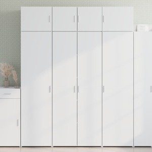 vidaXL Vysoká skrinka biela 80x42,5x185 cm kompozitné drevo