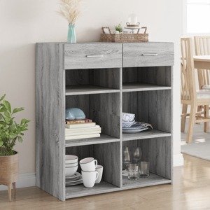 vidaXL Komoda, sivá sonoma 80x42,5x93 cm, kompozitné drevo