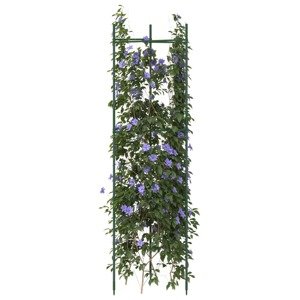 vidaXL Mriežky na paradajky 4 ks 116 cm oceľ a PP
