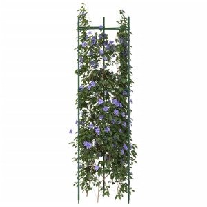vidaXL Mriežky na paradajky 6 ks 116 cm oceľ a PP
