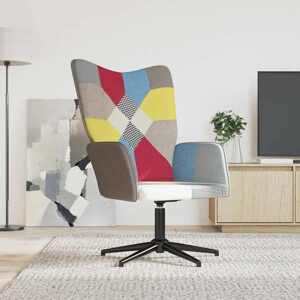 vidaXL Relaxačné kreslo patchwork látka