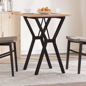 vidaXL Jedálenský stolík v tvare Y 60x60x75,5 cm borovica a oceľ