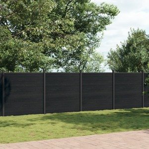 vidaXL Plotový panel sivý 872x186 cm WPC