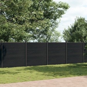 vidaXL Plotový panel sivý 1391x186 cm WPC