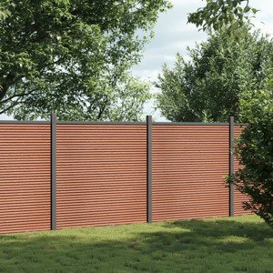 vidaXL Plotový panel hnedý 353x186 cm WPC