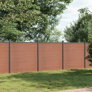 vidaXL Plotový panel hnedý 526x186 cm WPC