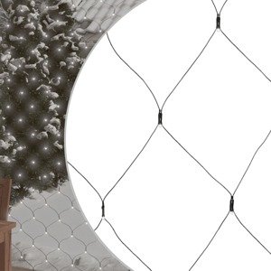 vidaXL Vianočná svetelná sieť biela 4x4 m 544 LED interiér exteriér
