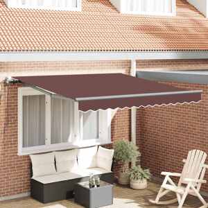 vidaXL Automaticky zaťahovacia markíza hnedá 300x250 cm