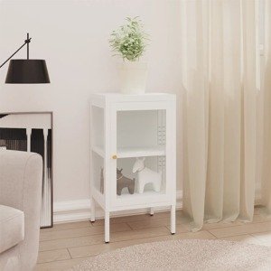vidaXL Komoda 38x35x70 cm kov a sklo
