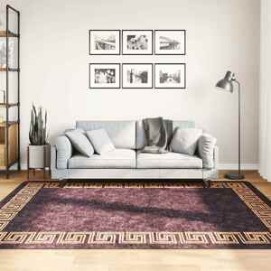 vidaXL Prateľný koberec 160x230 cm čierno-zlatý protišmykový
