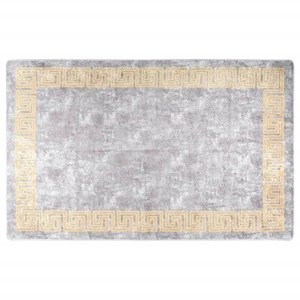 vidaXL Prateľný koberec 160x230 cm sivý protišmykový