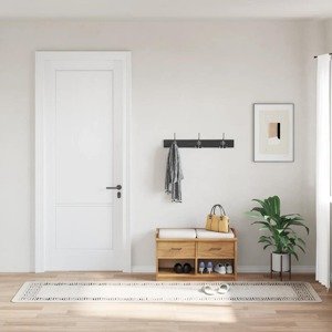 vidaXL Prateľný koberec 80x300 cm bledobéžový protišmykový
