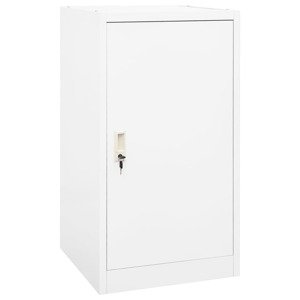 vidaXL Skriňa na sedlo biela 53x53x105 cm oceľová