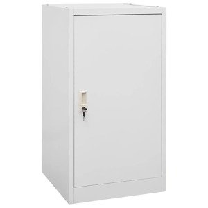 vidaXL Skriňa na sedlo bledosivá 53x53x105 cm oceľová