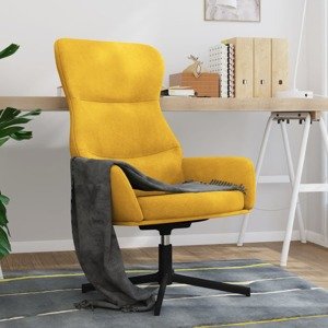 vidaXL Relaxačné kreslo horčicovo-žlté zamatové