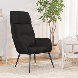 vidaXL Relaxačné kreslo čierne umelá semišová koža