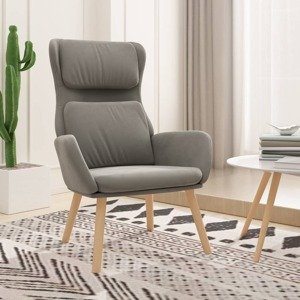 vidaXL Relaxačné kreslo bledosivé zamatové