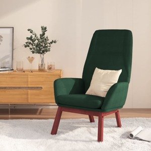 vidaXL Relaxačné kreslo tmavozelené látkové