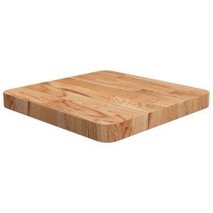 vidaXL Štvorcová stolová doska bledohnedá 40x40x4cm lakovaný dub