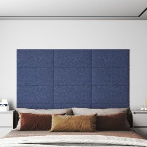 vidaXL Nástenné panely 12 ks modré 60x30 cm látka 2,16 m²