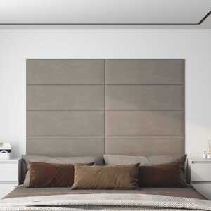 vidaXL Nástenné panely 12 ks bledosivé 90x30 cm zamat 3,24 m²