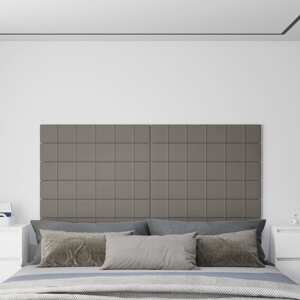 vidaXL Nástenné panely 12 ks bledosivé 90x15 cm zamatové 1,62 m²