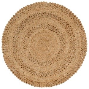 vidaXL Ručne pletený okrúhly koberček z juty, 120 cm