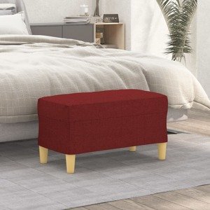 vidaXL Lavička vínovo-červená 70x35x41 cm látka