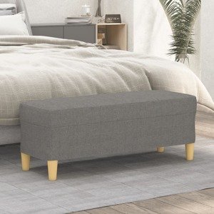 vidaXL Lavička tmavosivá 100x35x41 cm látka