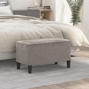 vidaXL Lavica bledosivá 70x35x41 cm zamat