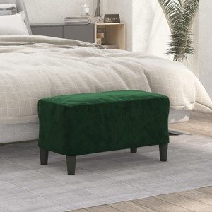vidaXL Lavička tmavozelená 70x35x41 cm zamat