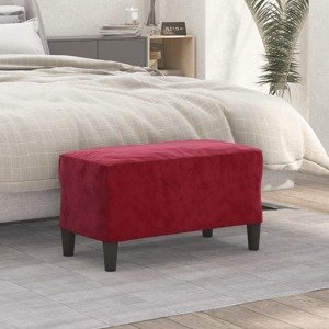 vidaXL Lavička vínovo-červená 70x35x41 cm zamat