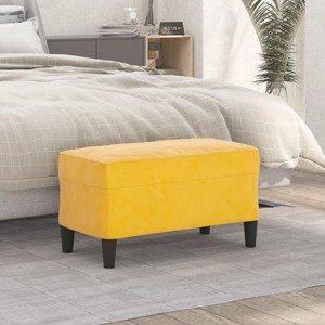vidaXL Lavička žltá 70x35x41 cm zamat