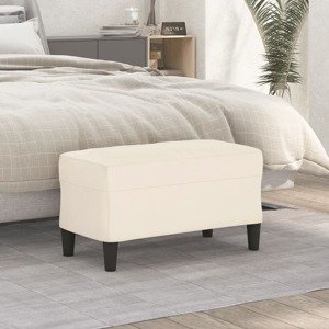 vidaXL Lavica krémová 70x35x41 cm zamat