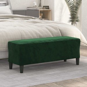 vidaXL Lavička tmavozelená 100x35x41 cm zamat