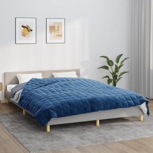 vidaXL Záťažová prikrývka modrá 200x225 cm 9 kg látka