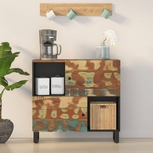 vidaXL Komoda s 2 dvierkami 80x33x75 cm masívne recyklované drevo