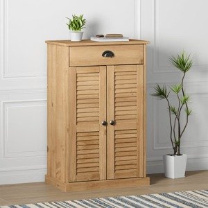 vidaXL Skrinka na topánky VIGO 60x35x96 cm masívna borovica