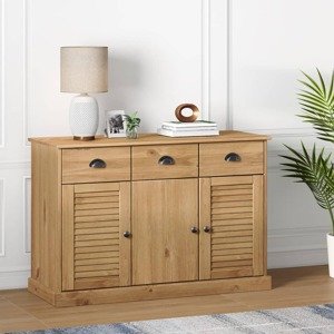 vidaXL Komoda so zásuvkami VIGO 113x40x75 cm borovicový masív