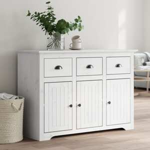 vidaXL Komoda BODO biela 115,5x44x80 cm borovicový masív