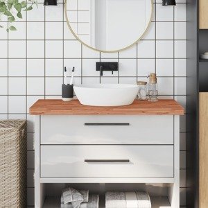 vidaXL Kúpeľňová doska 100x50x4 cm masívny buk