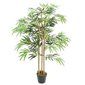 vidaXL Umelý bambusový strom 730 listov 120 cm zelený