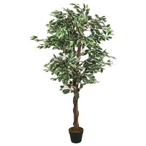vidaXL Umelý fikusový strom 630 listov 120 cm zelený