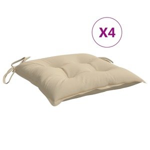 vidaXL Vankúše na paletové sedenie 4 ks béžové 50x50x7 cm oxford.látka