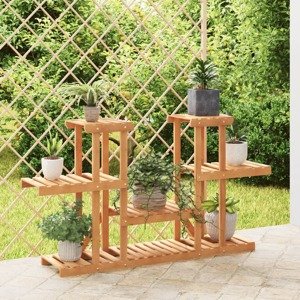 vidaXL Stojan na kvetiny 110x25x73 cm masívna jedľa