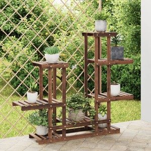 vidaXL Stojan na kvetiny 95x25x96 cm masívna jedľa