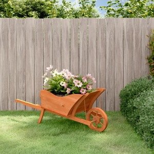 vidaXL Fúrikový kvetináč 128x45,5x43 cm jedľový masív