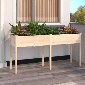 vidaXL Kvetináč s vložkou 161x45x76 cm jedľový masív